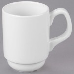 Libbey Slenda 8 oz. Royal Rideau White Stacking Porcelain Mug - Sample Libbey Slenda 8 oz. Royal Rideau White Stacking Porcelain Mug - Sample