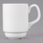 Libbey Slenda 8 oz. Royal Rideau White Stacking Porcelain Mug - Sample Libbey Slenda 8 oz. Royal Rideau White Stacking Porcelain Mug - Sample