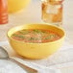 Acopa Capri 19 oz. Citrus Yellow Stoneware Bistro Bowl - Sample