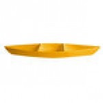 G.E.T. Enterprises BT319-MOD-YW Bugambilia 6.9 Qt. Smooth MOD Finish Yellow Resin-Coated Aluminum Deep Boat with Dividers