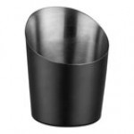 Acopa 12 oz. Smooth Stainless Steel Appetizer / French Fry Holder with Angled Top