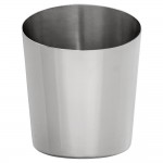 Acopa 12 oz. Smooth Stainless Steel Appetizer / French Fry Holder with Angled Top