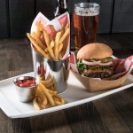 Acopa 12 oz. Smooth Stainless Steel Appetizer / French Fry Holder with Angled Top