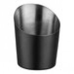 Acopa 12 oz. Smooth Stainless Steel Appetizer / French Fry Holder with Angled Top