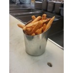 Acopa 12 oz. Smooth Stainless Steel Appetizer / French Fry Holder with Angled Top