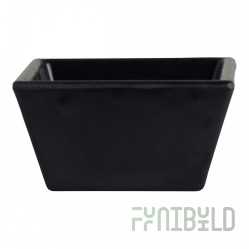 Creations Cali from Steelite International 1 oz. Black Melamine Square Dish - 24/Case