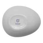 Ariane Lir 1 oz. Blue and White Ombre Oval Irregular Porcelain Coupe Bowl - 24/Case