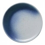 Ariane Lir 1 oz. Blue and White Ombre Oval Irregular Porcelain Coupe Bowl - 24/Case