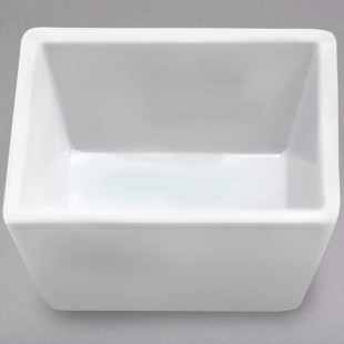 Elite Global Solutions D4SQ Zen 4 oz. White Square Kozara Melamine Sauce Cup - 6/Case