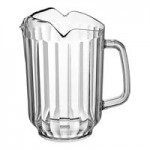 Choice 72 oz. Amber SAN Plastic Beverage Pitcher with 3 Spouts
