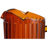 Choice 72 oz. Amber SAN Plastic Beverage Pitcher with 3 Spouts