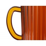 Choice 72 oz. Amber SAN Plastic Beverage Pitcher with 3 Spouts