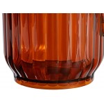 Choice 72 oz. Amber SAN Plastic Beverage Pitcher with 3 Spouts