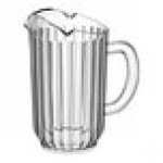 Choice 72 oz. Amber SAN Plastic Beverage Pitcher with 3 Spouts