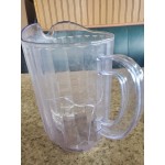 Choice 72 oz. Amber SAN Plastic Beverage Pitcher with 3 Spouts