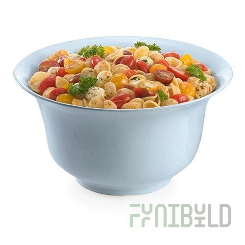 TableCraft CW3130GY 3.25 Qt. Gray Cast Aluminum Tulip Salad Bowl