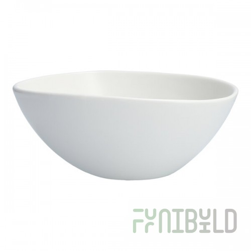 Organica by Zwiesel Fortessa 44 oz. Matte White Oval Vitraluxe Bowl - 24/Case
