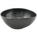 Front of the House Kiln 60 oz. Mocha Oval Tall Porcelain Bowl - 2/Case