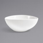 Front of the House Kiln 60 oz. Mocha Oval Tall Porcelain Bowl - 2/Case
