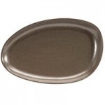 Front of the House Kiln 60 oz. Mocha Oval Tall Porcelain Bowl - 2/Case
