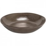 Front of the House Kiln 60 oz. Mocha Oval Tall Porcelain Bowl - 2/Case