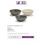 Front of the House Kiln 60 oz. Mocha Oval Tall Porcelain Bowl - 2/Case