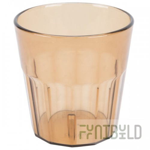 Cambro NT9153 Newport 9.3 oz. Amber Customizable SAN Plastic Tumbler - 36/Case