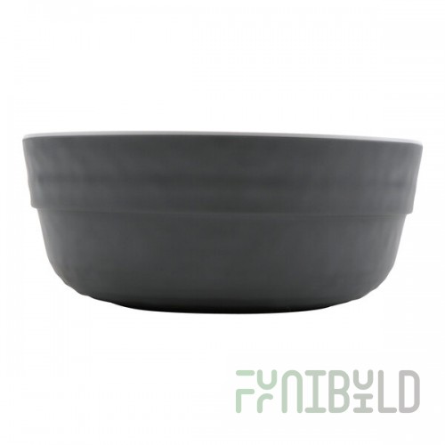 GET Roca Balance 15 oz. Round Gray Melamine Soup / Salad Bowl - 24/Case