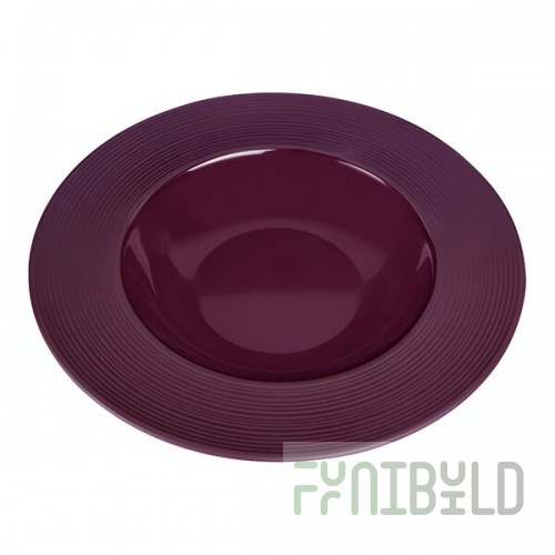 Elite Global Solutions Maya 10 oz. Purple Reactive Glaze Melamine Pasta / Soup Bowl - 6/Case
