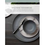 Bon Chef Americana 8 oz. Black Checkered Rim Melamine Bowl