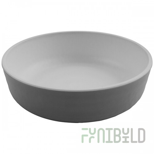 GET Roca Matte 24 oz. Gray Melamine Low Street Bowl - 12/Case