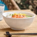 Acopa Cavern 24 oz. White Round Melamine Bowl - 12/Case