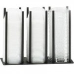 Cal-Mil 977-10-13 Iron Three Tier Black Wire Bowl and Plate Display - 11 3/4
