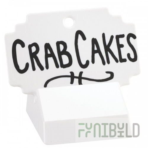 Cal-Mil 3344-15 White Write-On Menu Card with Stand - 2