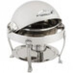 Bon Chef 12014CH Petite 3 Qt. Dripless Round Stainless Steel with Chrome Accents Roll Top Chafer with Aurora Legs Bon Chef 12014CH Petite 3 Qt. Dripless Round Stainless Steel with Chrome Accents Roll Top Chafer with Aurora Legs
