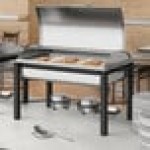Acopa 8 Qt. Full Size Wrought Iron Pillar Chafer Kit with Roll Top Lid Acopa 8 Qt. Full Size Wrought Iron Pillar Chafer Kit with Roll Top Lid