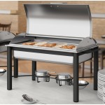 Acopa 8 Qt. Full Size Wrought Iron Pillar Chafer Kit with Roll Top Lid Acopa 8 Qt. Full Size Wrought Iron Pillar Chafer Kit with Roll Top Lid