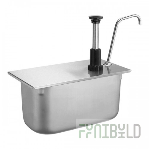 Server Stainless Steel 1 oz. Pump with Lid for 1/4 Size 6