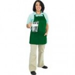 Chef Revival Burgundy Poly-Cotton Customizable Bib Apron with 1 Pocket - 28