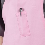 Uncommon Chef 3127 Pink Customizable Poly-Cotton Avalanche Bib Apron with Natural Webbing and 3 Pockets - 34