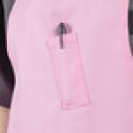 Uncommon Chef 3127 Pink Customizable Poly-Cotton Avalanche Bib Apron with Natural Webbing and 3 Pockets - 34