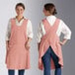 Acopa Ashville Mauve Linen Smock Bib Apron with 2 Pockets - Small / Medium Acopa Ashville Mauve Linen Smock Bib Apron with 2 Pockets - Small / Medium