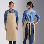 Acopa Ashville Mauve Linen Smock Bib Apron with 2 Pockets - Small / Medium Acopa Ashville Mauve Linen Smock Bib Apron with 2 Pockets - Small / Medium