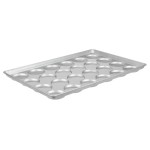 Chicago Metallic 42345 Glazed Aluminized Steel 24 Mold 3.31 oz. Individual Hamburger Bun / Muffin Top / Cookie Pan - 19 1/2 Chicago Metallic 42345 Glazed Aluminized Steel 24 Mold 3.31 oz. Individual Hamburger Bun / Muffin Top / Cookie Pan - 19 1/2