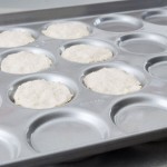 Chicago Metallic 42345 Glazed Aluminized Steel 24 Mold 3.31 oz. Individual Hamburger Bun / Muffin Top / Cookie Pan - 19 1/2 Chicago Metallic 42345 Glazed Aluminized Steel 24 Mold 3.31 oz. Individual Hamburger Bun / Muffin Top / Cookie Pan - 19 1/2