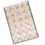 Chicago Metallic 42345 Glazed Aluminized Steel 24 Mold 3.31 oz. Individual Hamburger Bun / Muffin Top / Cookie Pan - 19 1/2 Chicago Metallic 42345 Glazed Aluminized Steel 24 Mold 3.31 oz. Individual Hamburger Bun / Muffin Top / Cookie Pan - 19 1/2
