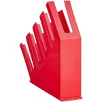 Choice Red 4-Section Slanted Countertop Cup and Lid Organizer