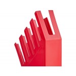 Choice Red 4-Section Slanted Countertop Cup and Lid Organizer