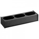 Choice Red 4-Section Slanted Countertop Cup and Lid Organizer