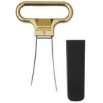 Franmara Ahh Super! Chrome-Plated Two-Prong Customizable Cork Extractor with White Sheath 2125-24